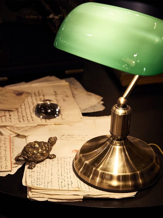 IDEAL LUX stona lampa LAWYER TL1 OTTONE - 13657