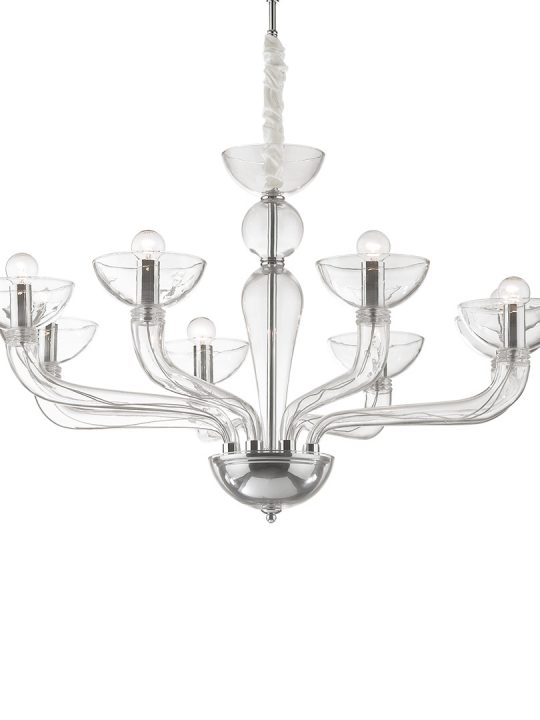 IDEAL LUX luster CASANOVA SP8 TRASPARENTE - 44255