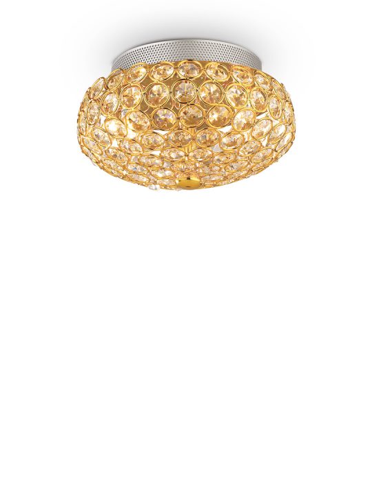IDEAL LUX plafonjera KING PL3 ORO - 75402
