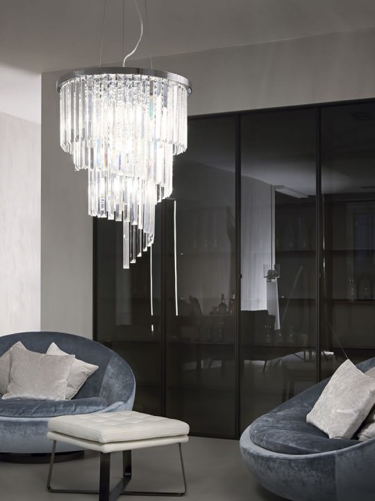 IDEAL LUX luster CARLTON SP12 CROMO - 166247