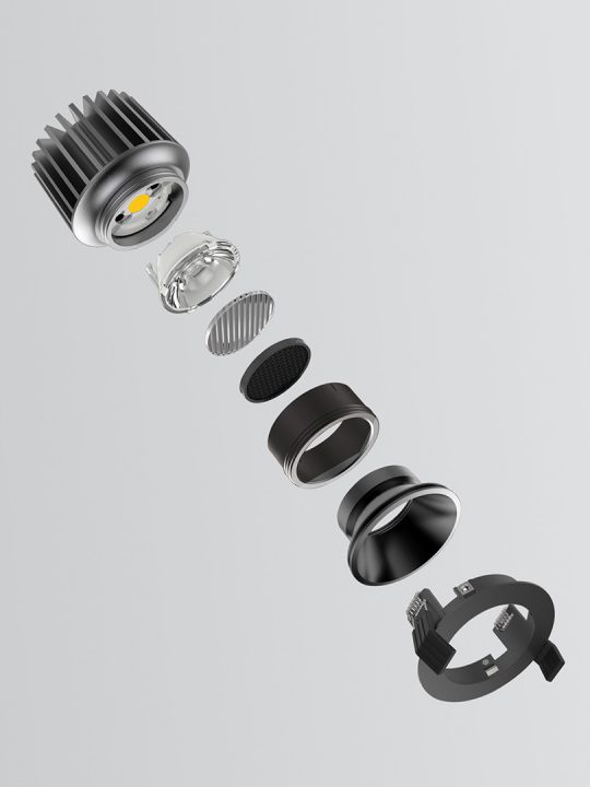 IDEAL LUX pribor DYNAMIC FRAME ROUND BK - 208701