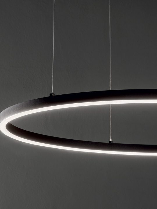 IDEAL LUX luster ORACLE SLIM SP D090 ROUND 3000K ON-OFF BK - 229508