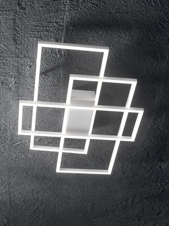 IDEAL LUX plafonjera FRAME PL RETTANGOLO BIANCO - 230726
