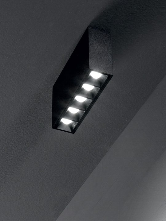 IDEAL LUX plafonjera LIKA SURFACE 12W 3000K BK - 244884