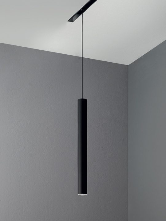 IDEAL LUX linijski sistem EGO PENDANT TUBE 12W 3000K ON-OFF BK - 257747