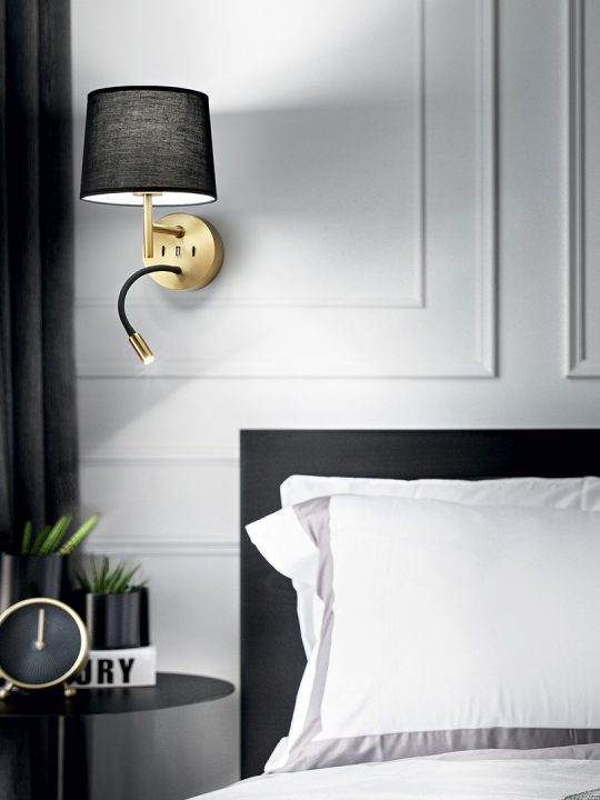 IDEAL LUX zidna lampa SET UP MAP2 OTTONE - 259857