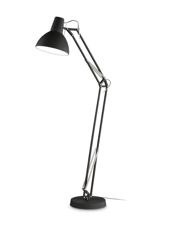IDEAL LUX podna lampa WALLY PT1 TOTAL BLACK - 265292