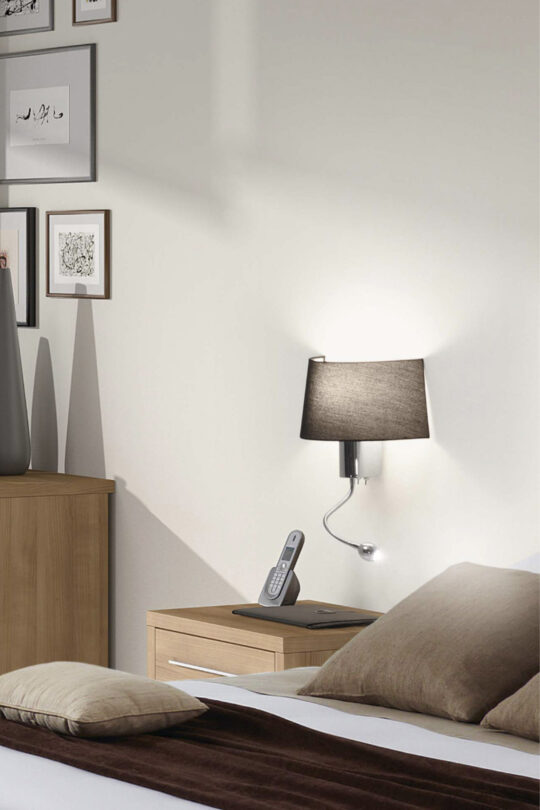 FARO HOTEL Crna LED zidna lampa za čitanje - 29946