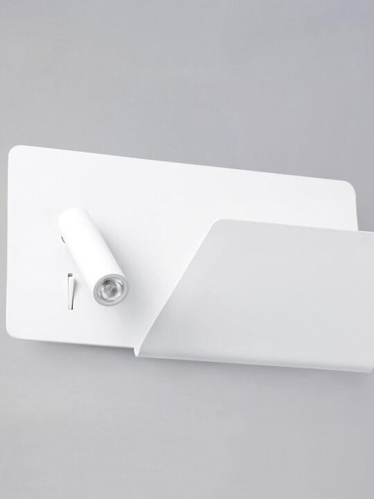 FARO SUAU USB bela zidna lampa sa desnim čitačem - 62122