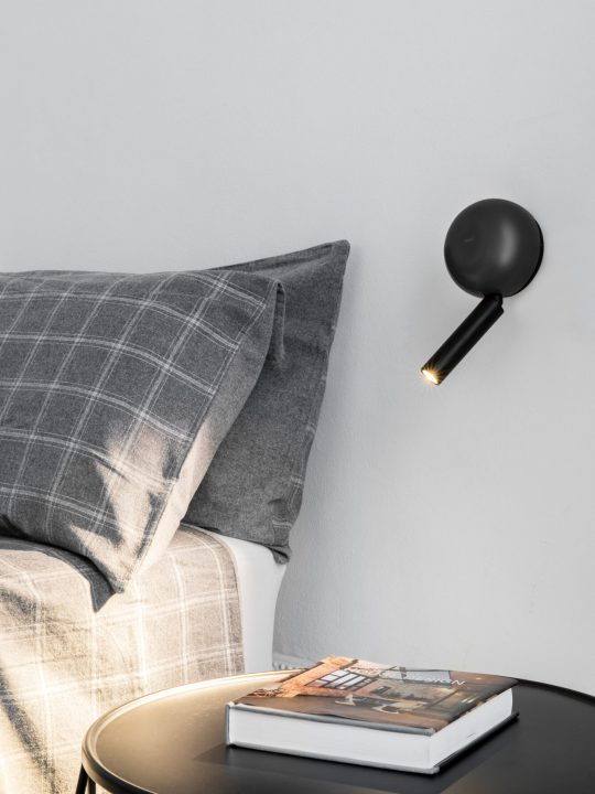 FARO PRESS Čitač crne zidne lampe - 62351