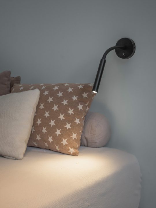 FARO KALE Čitač crne zidne lampe - 62703