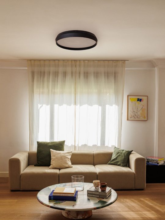 FARO SHOKU 600 Crna/crna zidna/plafonska lampa - 64282